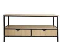 Meuble TV avec tiroir style industriel ""Detroit"" - 113 x 40 x 55 cm - Beige
