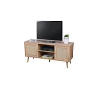 - Meuble TV Bali en cannage et panneaux de particules - 2 portes - Bali