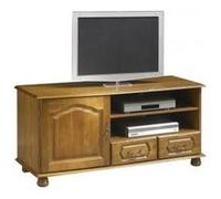 Générique Actual Diffusion Meuble TV 60 Pouces Chêne 1 Porte 2 Tiroirs 46,5 x 133,6 x 60,3 cm