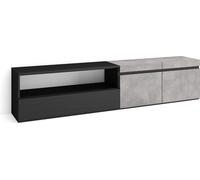 Meuble TV, Banc Télé, 200x35x45cm, Pour les TV jusqu'à 80", Meubles de salon, Ciment
