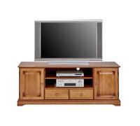 Meuble TV BAR 60 Pouces - ACTUAL DIFFUSION - Merisier - 2 Portes - 2 Tiroirs - 6 Niches