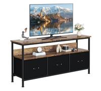 Meuble TV Bas pour Téléviseur Jusqu'à 55", Buffet Salon avec 3 Tiroirs & 2 Étages, 120x57x30 Cm - Charge 68Kg, Design Vintage pour Salle à Manger/Chambre, Montage Facile