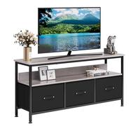 Meuble TV Bas pour Téléviseur Jusqu'à 55", Buffet Salon avec 3 Tiroirs & 2 Étages, 120x57x30 Cm - Charge 68Kg, Design Vintage pour Salle à Manger/Chambre, Montage Facile