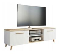 Meuble TV BERGEN Chêne artisanal - Banc TV, Table TV - 120 x 40 x 46 cm