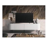 Meuble TV - BESTMOBILIER - THIO - Blanc - 180 cm - Contemporain - Design
