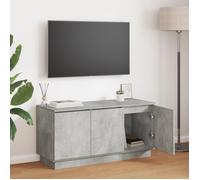 Meuble TV béton gris 100x38x49 cm Bois d ingénierie