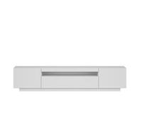 Meuble TV BIRNA blanc mat 3 portes 200cm