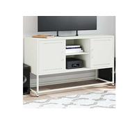 vidaXL Meuble TV Console 100,5×39×60,5 cm Blanc Acier