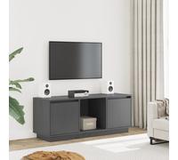 Meuble TV Blanc 110,5x35x44 cm Bois de Pin Massif Armoire Basse Salon vidaXL
