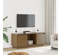 vidaXL Meuble TV Marron miel 110,5x35x44 cm Bois de pin massif