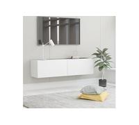 Meuble TV Blanc 120x30x30 cm Bois d'ingénierie