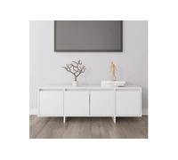 vidaXL Meuble TV Blanc 120 × 30 × 40.5 cm Aggloméré