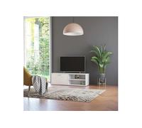 vidaXL Meuble TV Blanc 120x34x37 cm Aggloméré