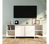 vidaXL Meuble TV Blanc 130x35x50 cm Aggloméré 809584