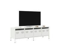 Vidaxl Meuble Tv Blanc 135x39x43,5 Cm Acier Laminé À Froid Multicolore
