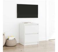 Meuble TV blanc 40x35x54 cm bois d ingénierie G
