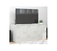 vidaXL Meuble TV Armoire de télévision Rangement en acier pour salon