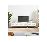Meuble TV blanc brillant 150x36x30 cm bois d'ingénierie829134