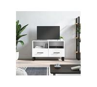 Meuble TV Blanc brillant 80x36x50 cm Bois d'ingénierie828998