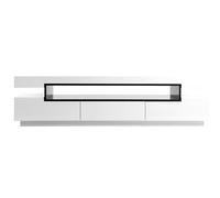 Meuble TV design blanc laqué brillant L200 cm LIVO