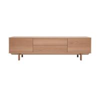 Meuble TV scandinave bois clair chêne 2 portes 2 tiroirs L180cm SID -