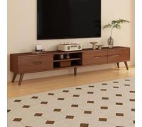 Meuble TV Bois,Commode TV for Décoration de Salon,Console Multimédia TV avec 2/3 Tiroir et 2 Étagère Ouverte,Style Scandinave Ligne(01,7.2ft(220cm))