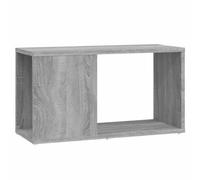 Meuble TV Bois Composite Gris Sonoma 60 x 24 x 32 cm Armoire Multimedia | Meuble rangement salon, plateau solide, bois résistant humidité, style moderne, bureau ou chambre, notice montage incluse