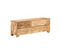 Meuble TV Bois de manguier solide 110x30x40 cm