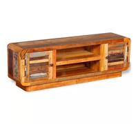 Meuble Tv Bois De Récupération Massif 120 X 30 X 40 Cm Marron