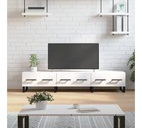 Meuble TV Bois d'Ingénierie avec 3 Tiroirs de Rangement, Dessus Renforcé pour Décoration et Pieds en Fer Stabilisateurs - Design Moderne et Pratique pour Salon
