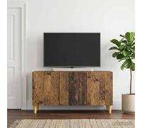 vidaXL Meuble TV 99 x 34,5 x 50 cm Blanc Bois d'ingénierie, Meuble TV rectangulaire Moderne, Espace de Rangement généreux, Bois Technique pour Salon, Design Polyvalent