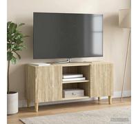 vidaXL Meuble TV Blanc brillant 102 x 34,5 x 50 cm Bois d'ingénierie