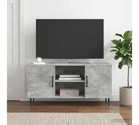 vidaXL Meuble TV Gris béton 102 x 34,5 x 50 cm Bois d'ingénierie 894928