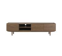 Miliboo - Meuble TV bois foncé noyer 3 portes L180 cm SANAA
