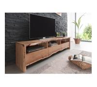 MASSIVMOEBEL24.DE Meuble TV - Bois Massif d'acacia laqué (Bois Naturel) - Pure Acacia #109