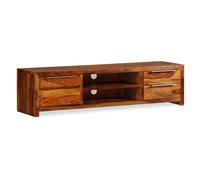 vidaXL Bois Massif de Sesham Meuble TV Armoire Basse Divertissement Salon 243945