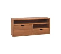 Vidaxl Meuble Tv 90x30x40 Cm Bois De Teck Massif Marron