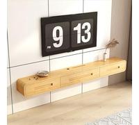 Meuble TV, centre de divertissement flottant avec rangement, console murale en bois, armoire de salon moderne étroite