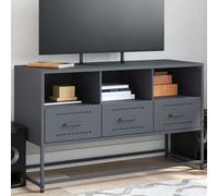 vidaXL Meuble TV 846544 – Anthracite, acier, 100,5×39×60,5 cm