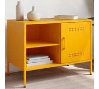 vidaXL Meuble TV Centre de divertissement 843000 acier jaune moutarde 68x39x50,5 cm
