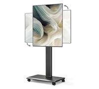 Meuble TV - Chariot De Télévision Mobile Réglable en Hauteur sur roulettes - Support De Télévision À Rotation Horizontale Et Verticale De L'écran, pour Téléviseurs À Écran De 32 À 55 Pouces