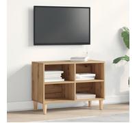 vidaXL Meuble TV Chêne Artisan Rectangulaire 69,5x30x50 cm Finition mate