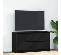 vidaXL Meuble TV 100x35x54 cm – Bois d'ingénierie – Noir