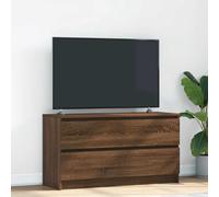 Meuble TV chêne artisanal 100x35x54 cm bois d'ingénierie banc TV vidaXL