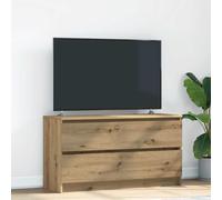vidaXL Meuble TV Chêne artisanal 80×35×54 cm Bois d'ingénierie