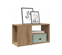 Meuble TV chêne artisanal 60x24x32 cm bois d'ingénierie 856727