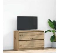 vidaXL Meuble TV Chêne artisanal 80×35×54 cm Bois d'ingénierie