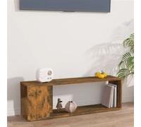 Meuble TV Chêne fumé 100x24x32 cm Bois d ingénierie ch G
