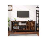 Meuble TV chêne fumé 100x40x45 cm bois d ingénierie