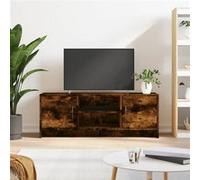 Meuble TV chêne fumé 102x30x37,5 cm bois d ingénierie Marron G